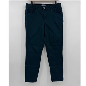 Democracy Pants Women 12 Green Ab Solution Stretch Ankle Mid Rise 5 Pockets